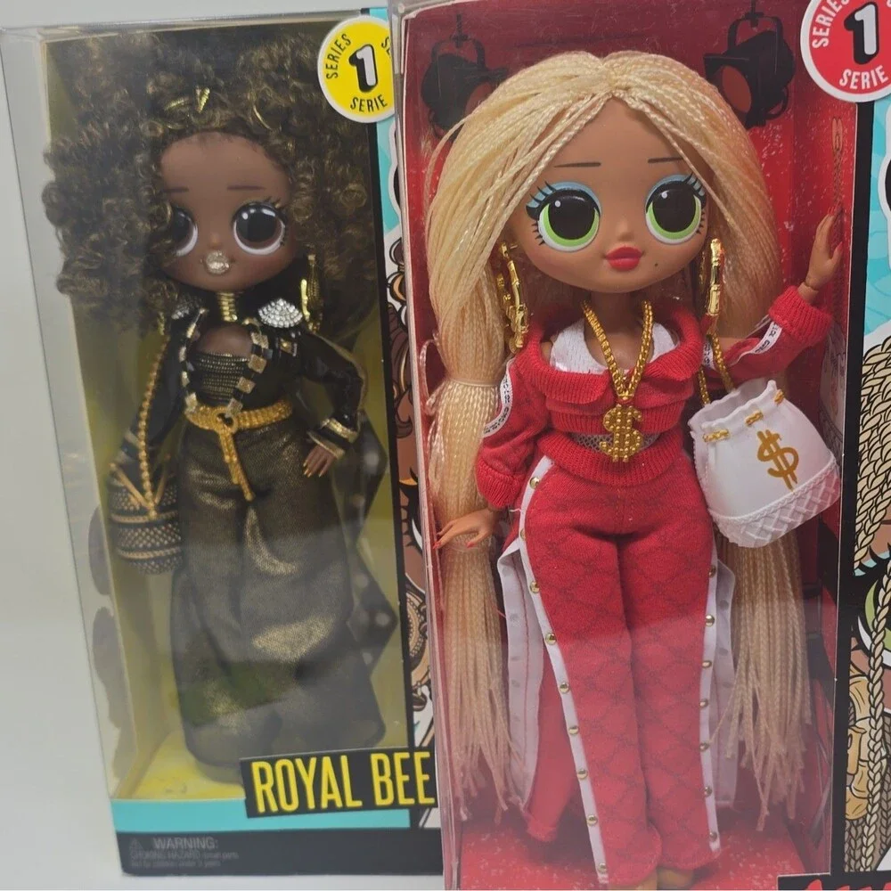 LOL Surprise! OMG. Series 1 Royal Bee & Swag 10in Dolls Lot of 2 NIB